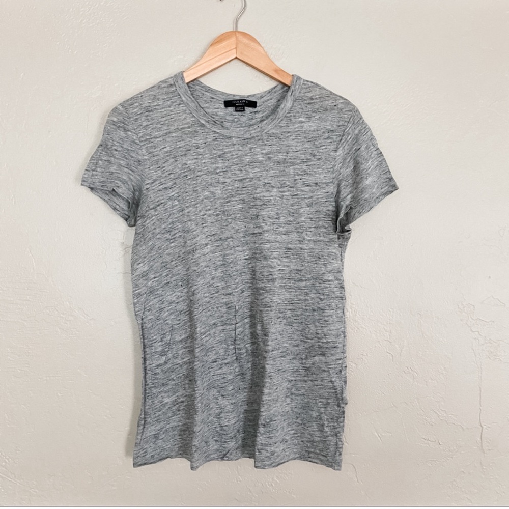 [all saints] grey cutout tee